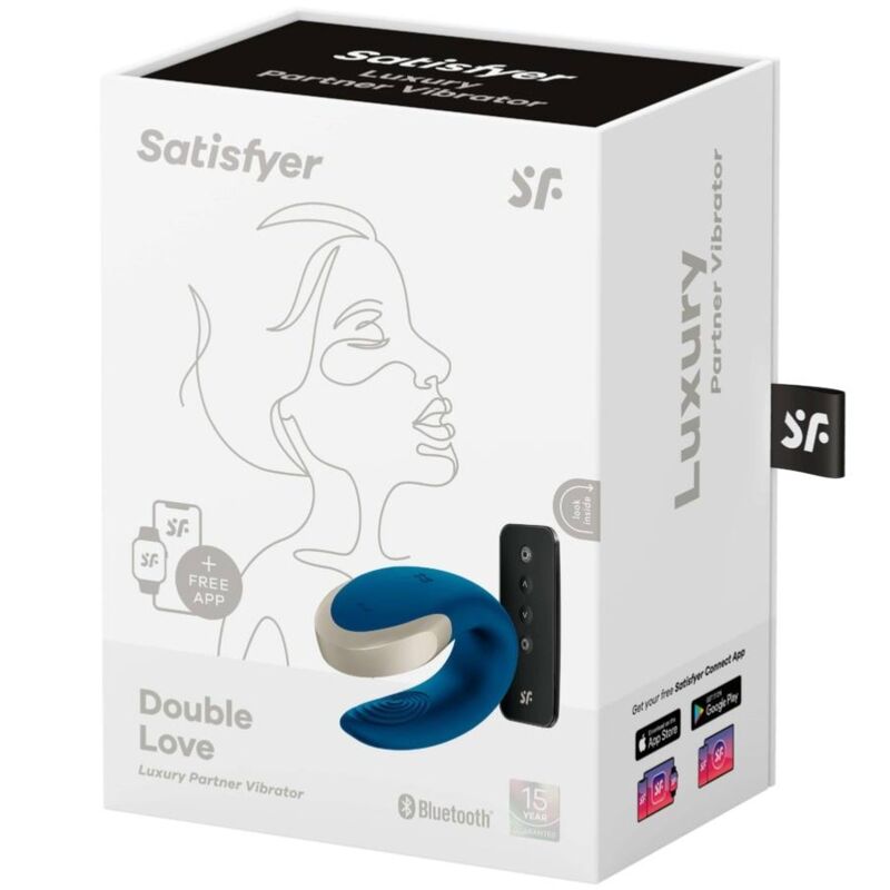 Δονητής SATISFYER - DOUBLE LOVE LUXURY PARTNER ΜΠΛΕ