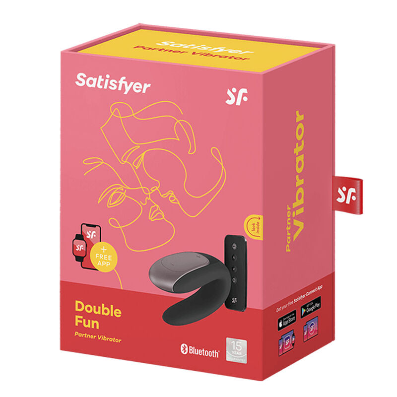 Δονητής SATISFYER - DOUBLE FUN PARTNER ΜΑΥΡΟΣ
