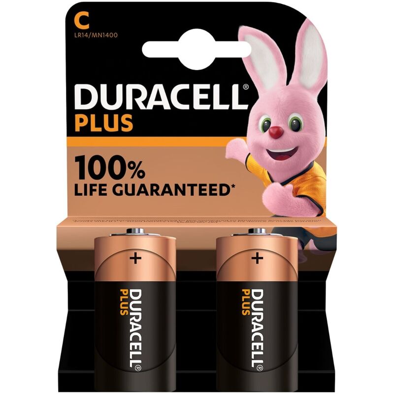 Μπαταρία DURACELL - PLUS POWER ΑΛΚΑΛΙΚΗ C LR14 2 ΤΕΜΑΧΙΩΝ