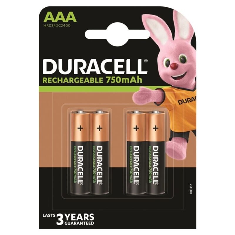 DURACELL - ΕΠΑΝΑΦΟΡΤΙΖΟΜΕΝΗ ΜΠΑΤΑΡΙΑ HR03 AAA 750mAh 4 ΤΕΜΑΧΙΩΝ