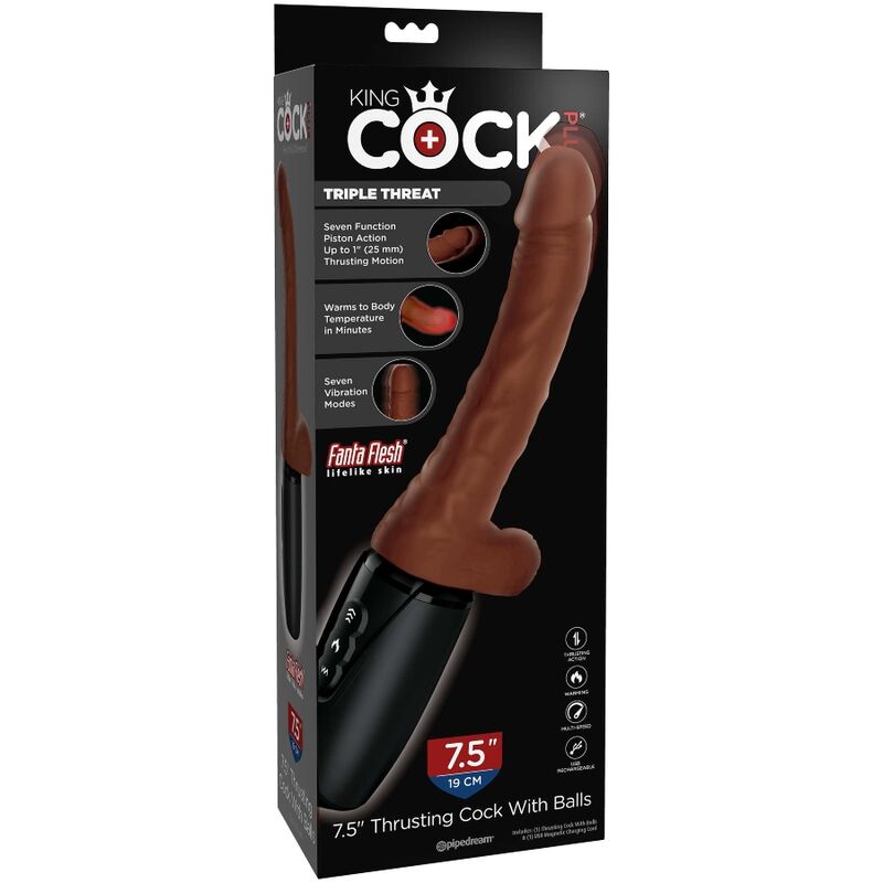 KING COCK - PLUS ΤΡΙΠΛΗ ΑΠΕΙΛΗ ΚΑΦΕ ΑΠΟΧΡΩΣΗ ΔΕΡΜΑΤΟΣ