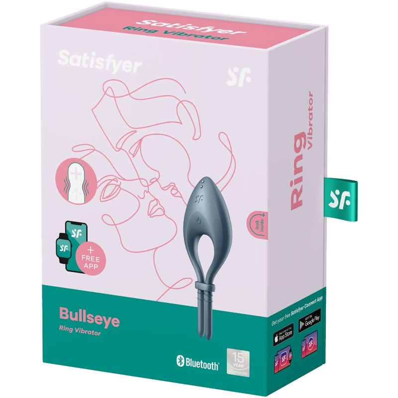 Δονητής SATISFYER - BULLSEYE RING APP Γκρι