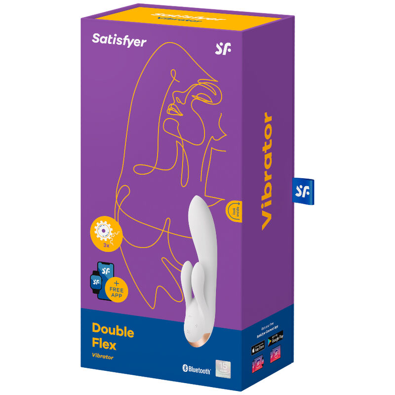 SATISFYER - ΔΟΝΗΤΗΣ ΔΙΠΛΗΣ ΕΥΚΑΜΠΤΗΣ ΛΕΥΚΟΣ