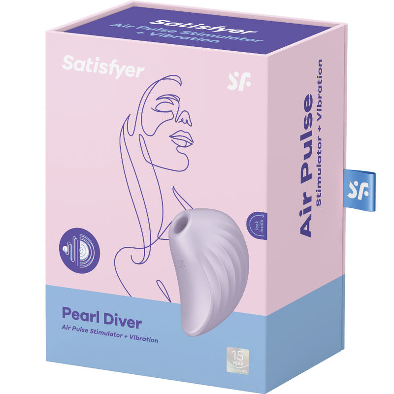 SATISFYER - ΔΙΕΓΕΡΤΗΣ ΠΑΛΜΩΝ ΑΕΡΑ & ΔΟΝΗΤΗΣ PEARL DIVER VIOLET