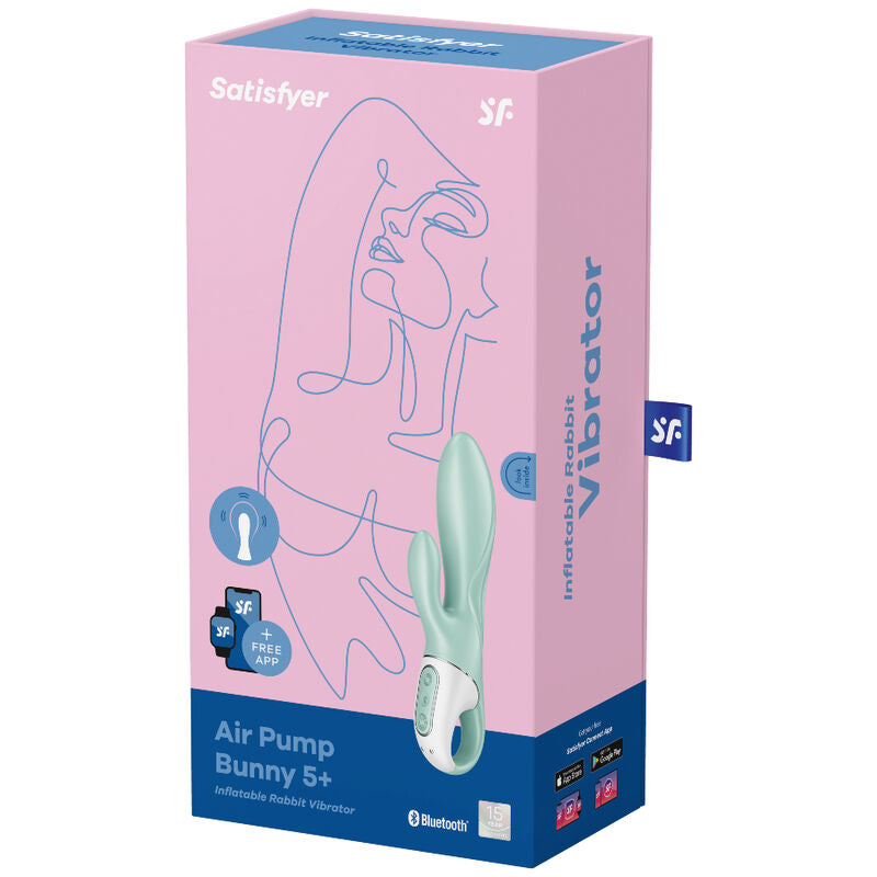 SATISFYER - ΑΝΤΛΙΑ ΑΕΡΑ BUNNY 5+ ΦΟΥΣΚΩΤΟΣ ΔΟΝΗΤΗΣ ΚΟΥΝΕΛΙΟΥ ΠΡΑΣΙΝΟΣ