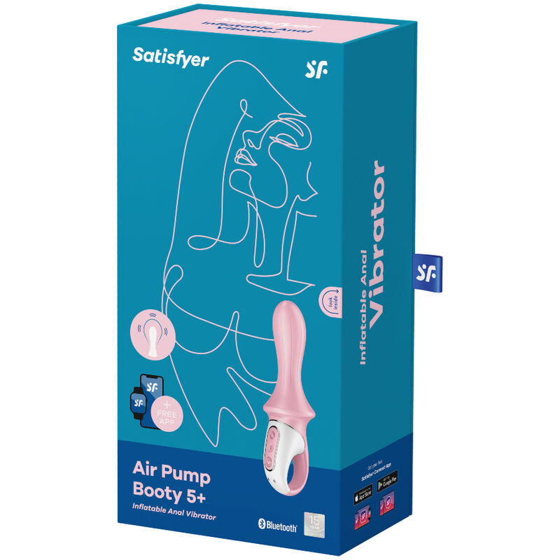SATISFYER - ΑΝΤΛΙΑ ΑΕΡΑ BOOTY 5+ ΦΟΥΣΚΩΤΟΣ ΠΡΩΚΤΙΚΟΣ ΔΟΝΗΤΗΣ ΡΟΖ
