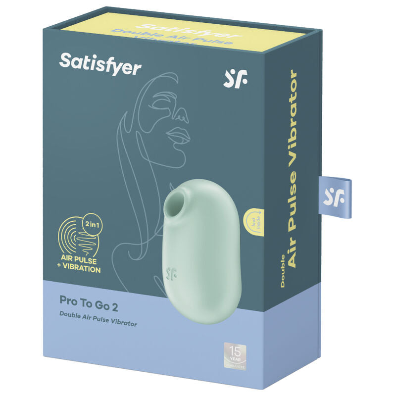 SATISFYER - PRO TO GO 2 ΔΙΠΛΟΣ ΔΙΕΓΕΡΤΗΣ ΠΑΛΜΩΝ ΑΕΡΑ & ΔΟΝΗΤΗΣ ΠΡΑΣΙΝΟΣ