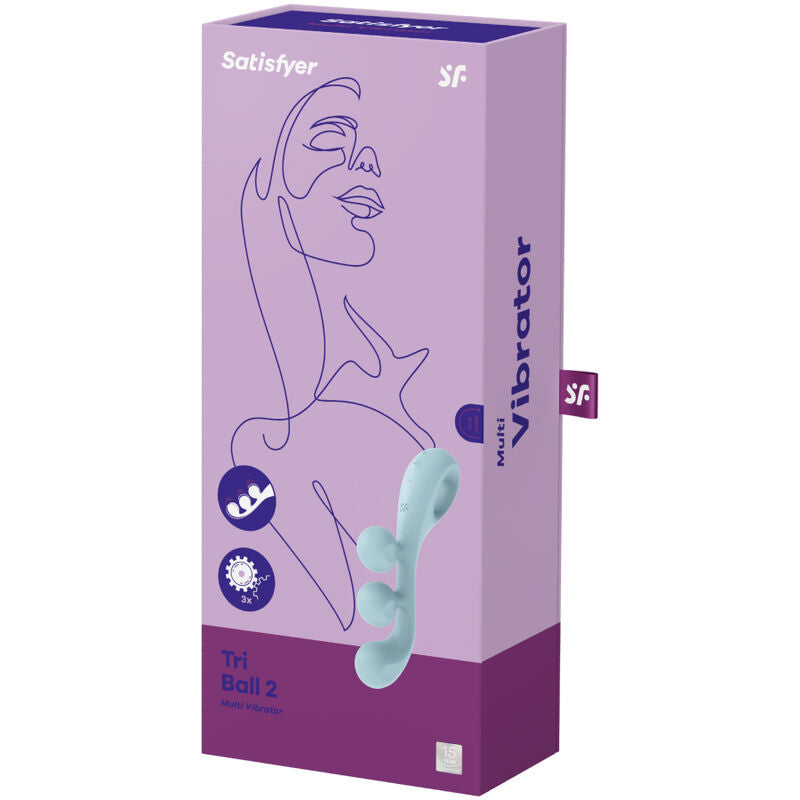 SATISFYER - ΠΟΛΥΔΟΝΗΤΗΣ TRI BALL 2 ΜΠΛΕ
