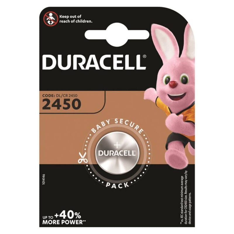 DURACELL - ΜΠΑΤΑΡΙΑ ΛΙΘΙΟΥ CR2450 3V ΜΕ ΚΟΥΜΠΙ 1 ΤΕΜΑΧΙΟ