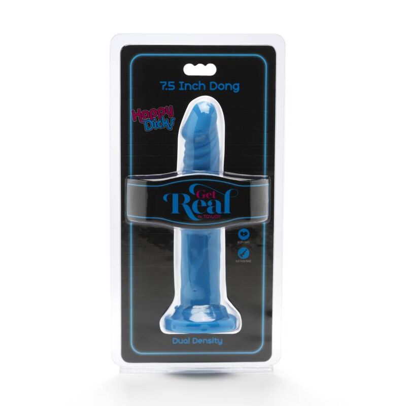 GET REAL - HAPPY DICKS DONG 19 CM ΜΠΛΕ