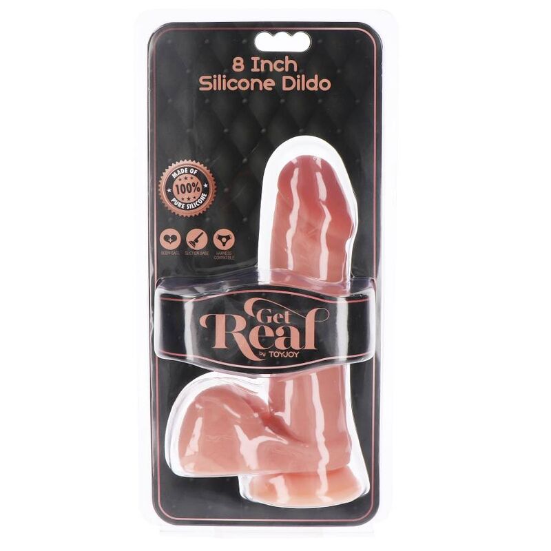 GET REAL - Ομοίωμα Σιλικόνης 20,5 cm με Μπάλες Δέρματος