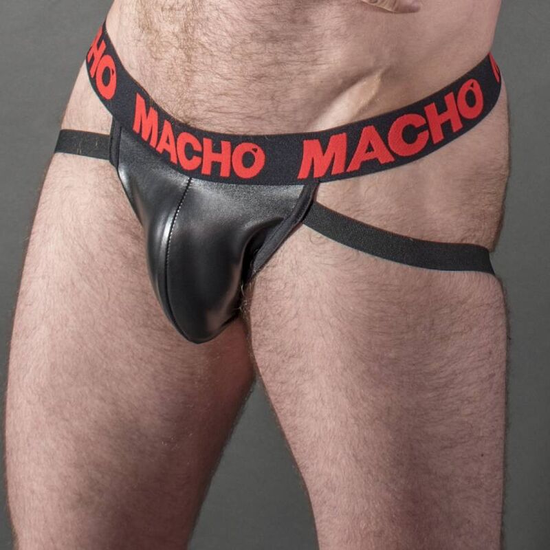 MACHO - MX25RC JOCK ΚΟΚΚΙΝΟ ΔΕΡΜΑΤΙΝΟ XL
