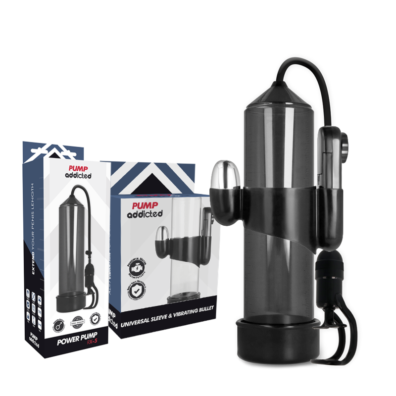 Δονητής PUMP ADDICTED - RX5 Μαύρος