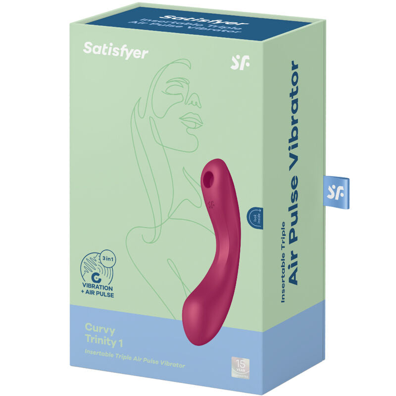 SATISFYER - CURVE TRINITY 1 ΑΕΡΑ ΠΑΛΜΙΚΗ ΔΟΝΗΣΗ ΚΟΚΚΙΝΗ