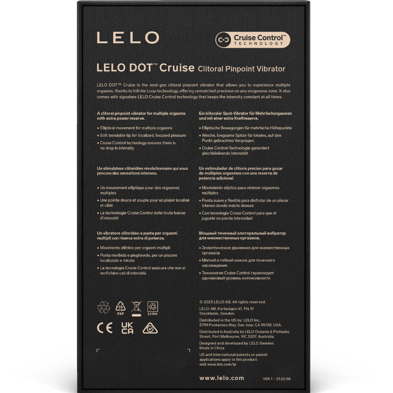 LELO - ΚΙΤΡΙΝΟΣ ΔΙΕΓΕΡΤΗΣ ΚΛΕΙΤΟΔΕΡΜΑΤΟΣ DOT CRUISE