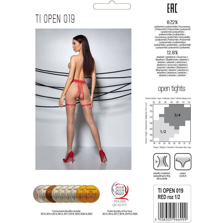 PASSION - TIOPEN 019 ΚΟΚΚΙΝΟ ΚΑΛΣΟΝ 1/2 20 DEN