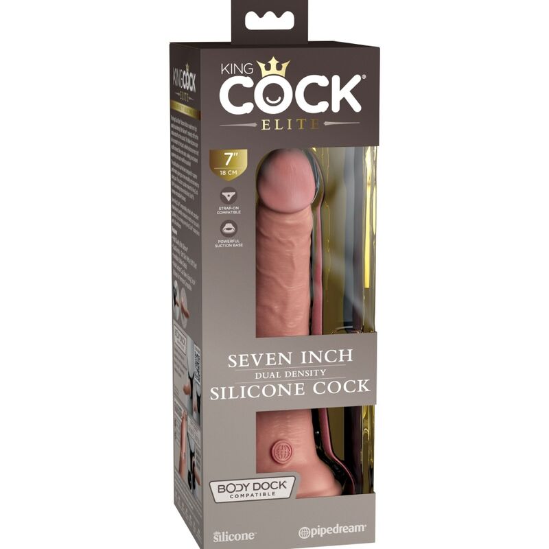 KING COCK - ELITE REALISTIC SILICONE DILDO 17,8 CM