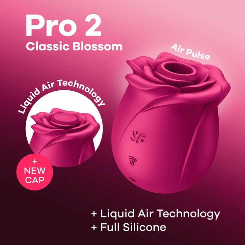 SATISFYER - ΔΟΝΗΤΗΣ AIR PULSE PRO 2 CLASSIC BLOSSOM