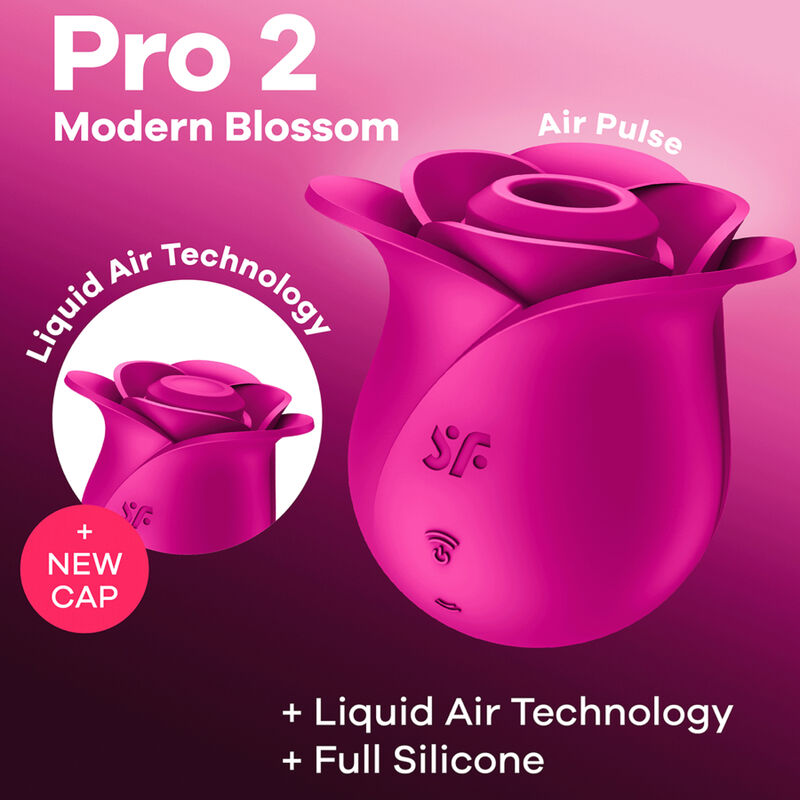 SATISFYER - ΔΟΝΗΤΗΣ AIR PULSE PRO 2 ΣΥΓΧΡΟΝΟΣ ΑΝΘΟΣ