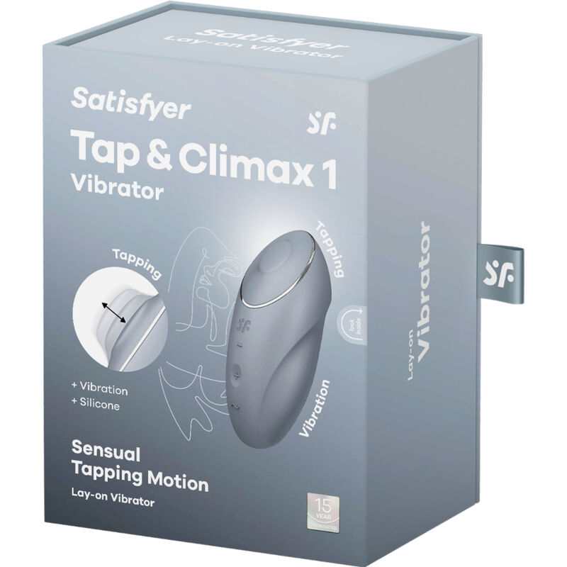 Δονητής SATISFYER - TAP & CLIMAX 1 LAY-ON Γκρι