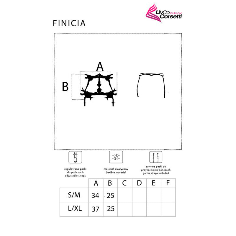 LIVCO CORSETTI FASHION - FINICIA LC90725 ΖΩΝΗ ΖΑΡΤΗ ΜΑΥΡΗ