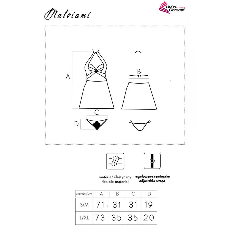 LIVCO CORSETTI FASHION - MALVIAMI LC 90625 ΠΟΥΚΑΜΙΣΟ + ΕΣΩΡΟΥΧΟ ΜΑΥΡΟ