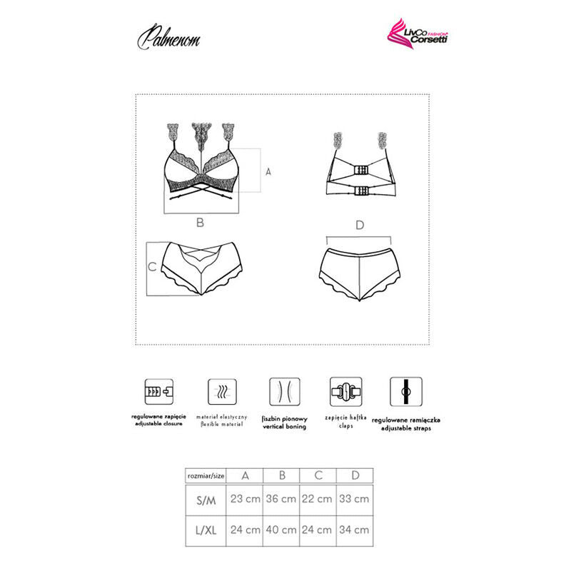 LIVCO CORSETTI FASHION - PALMENOM LC 90614 ΣΟΥΤΙΕΝ + ΜΑΥΡΟ ΠΑΝΤΙ L/XL
