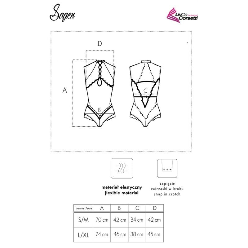 LIVCO CORSETTI FASHION - SAGEN LC 90694 ΣΩΜΑ ΜΑΥΡΟ