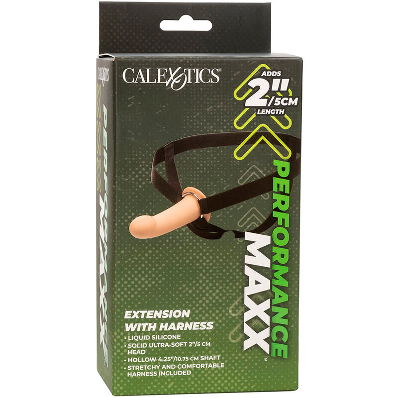 CALEXOTICS - PERFORMANCE MAXX EXTENSION ΜΕ HARNESS ΑΝΟΙΧΤΟ ΔΕΡΜΑ