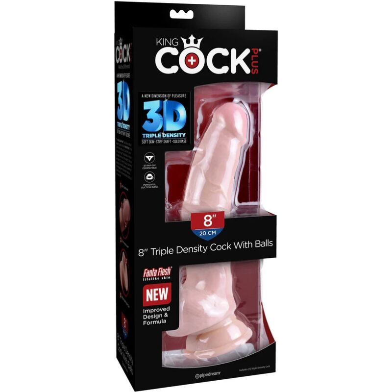 KING COCK - Ομοίωμα Πέους Τριπλής Πυκνότητας 18,4 cm