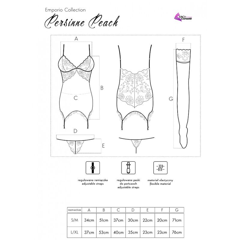 LIVCO CORSETTI FASHION - ΣΕΤ PERSINNE PEACH ΚΟΡΣΕΣ + ΕΣΩΡΟΥΧΑ + ΚΑΛΣΟΝ
