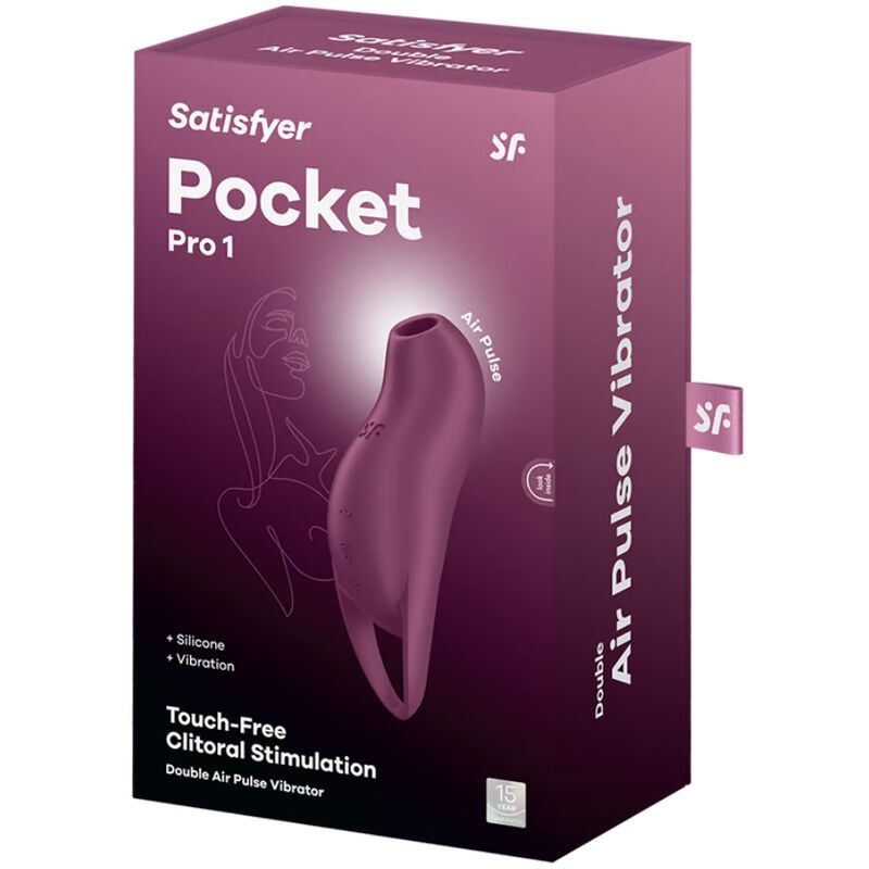 SATISFYER - POCKET PRO 1 ΔΙΕΓΕΡΤΗΣ ΚΛΕΙΤΟΡΙΔΑΣ GARNET