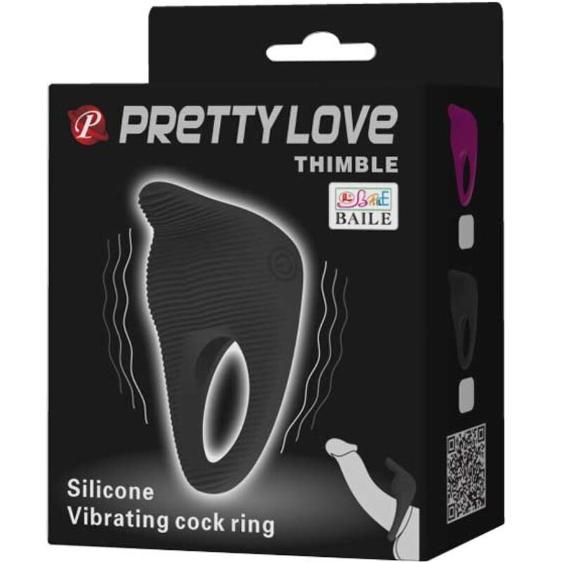 Δαχτυλίδι Δονητή Pretty Love - Δακτύλιος Δακτυλήθρας Μαύρο