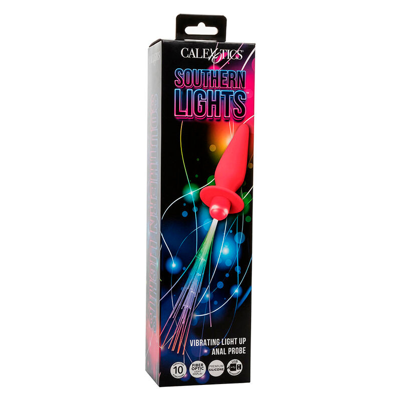 CALEXOTICS - Πρωκτικό βύσμα SOUTHERN LIGHTS LIGHT UP 10 Δονήσεις Σιλικόνης Ροζ