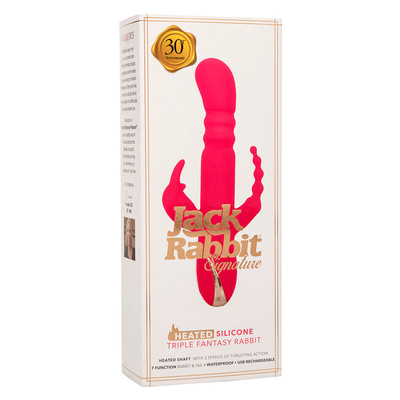 CALEXOTICS - JACK FANTASY ΤΡΙΠΛΗ ΘΕΡΜΑΙΝΟΜΕΝΗ ΔΟΝΗΣΗ RABBIT ΡΟΖ