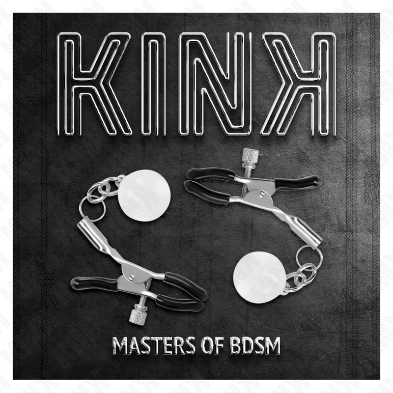 KINK - Σφιγκτήρες θηλών από γυάλινες χάντρες Ασημί 6 cm