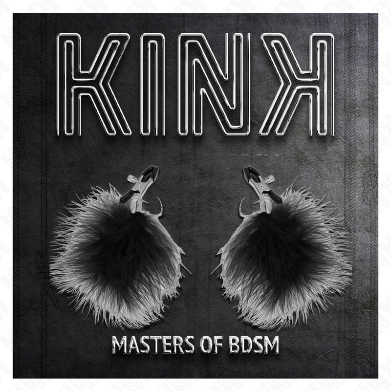 KINK - Σφιγκτήρας θηλής με φτερά μαύρο 7 cm