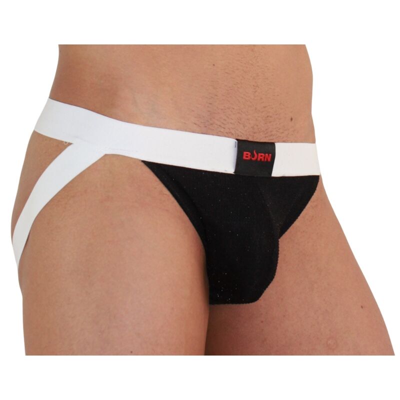 BURN - 004 JOCK ΛΑΜΠΕΡΟ ΜΑΥΡΟ / ΛΕΥΚΟ XL