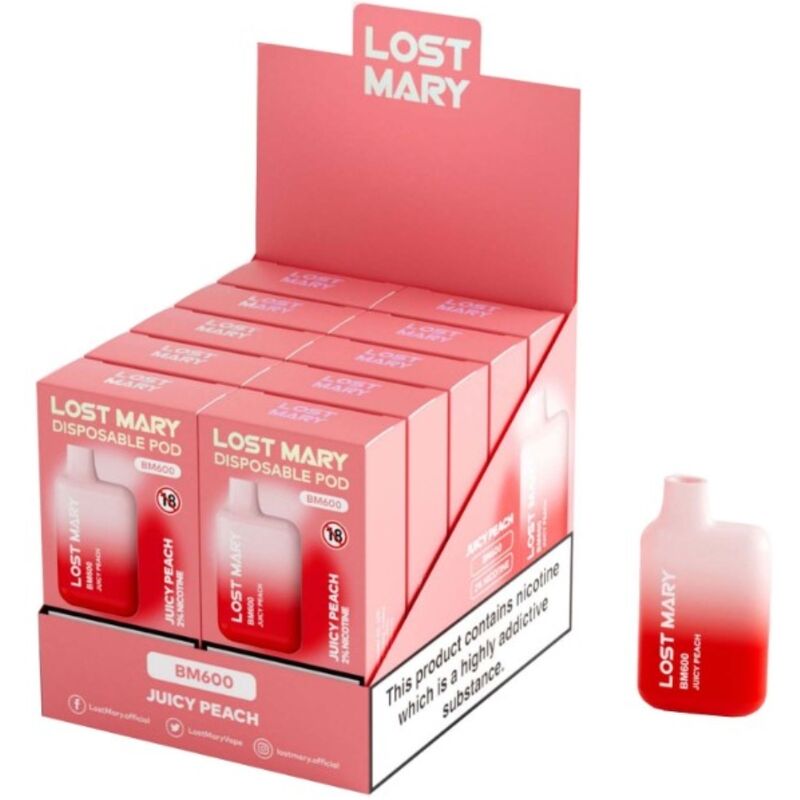 LOST MARY - BM600 ΑΤΜΙΣΤΗΣ ΝΙΚΟΤΙΝΗΣ 2% ΜΙΑΣ ΧΡΗΣΗΣ ΡΟΔΑΚΙΝΟ