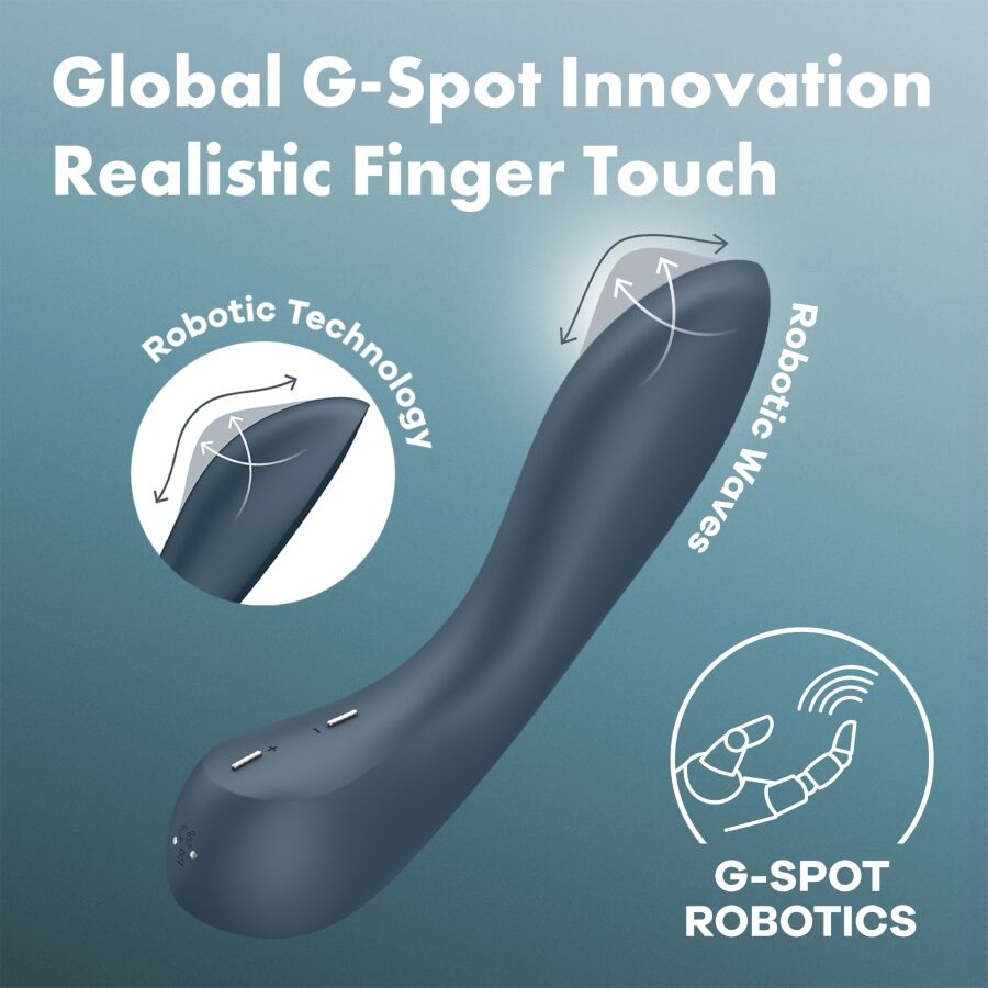 ΔΟΝΗΤΗΣ SATISFYER - G-SPOT WAVE 4 12 ΔΟΝΗΣΕΙΣ ΠΡΟΓΡΑΜΜΑ ΣΚΟΥΡΟ ΓΚΡΙ