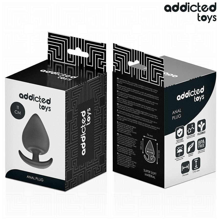 ADDICTED TOYS - Πρωκτικό βύσμα σιλικόνης, μέγεθος XXL 11 cm