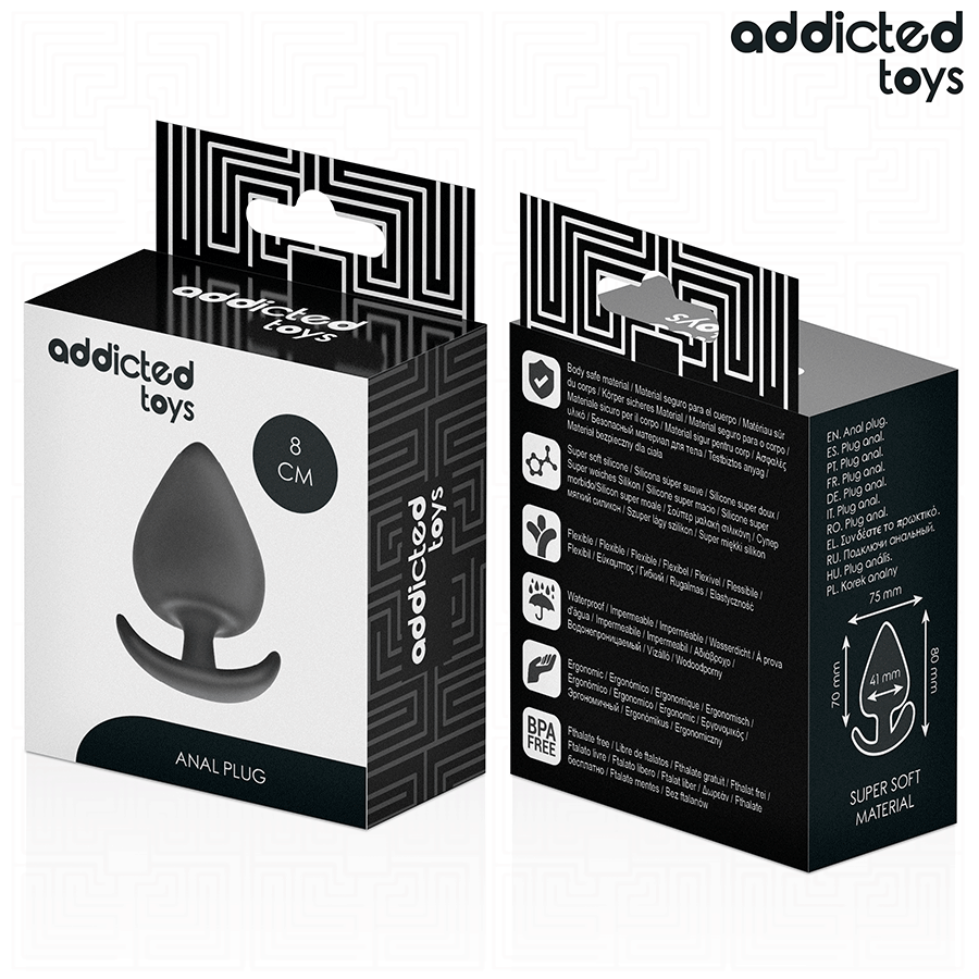 ADDICTED TOYS - Πρωκτικό βύσμα σιλικόνης, μέγεθος L 8 cm