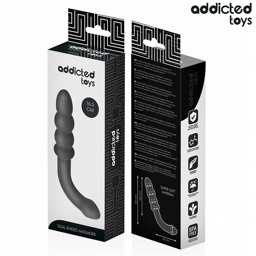 ADDICTED TOYS - ΔΙΠΛΟ ΠΡΩΚΤΙΚΟ ΜΑΣΑΖ ΣΙΛΙΚΟΝΗΣ 16,5 CM