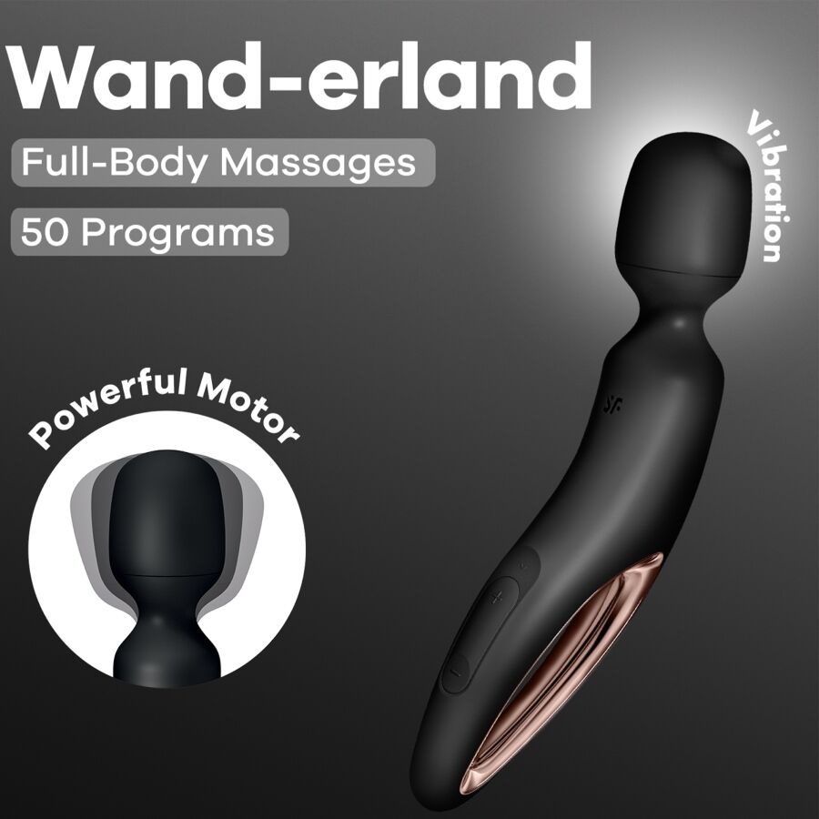 SATISFYER - WAND ERLAND ΔΟΝΗΤΙΚΟ ΜΑΣΑΖ ΜΑΥΡΟ