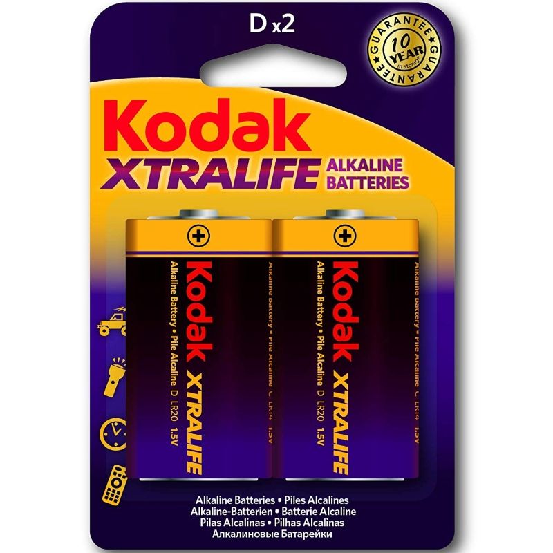KODAK - Αλκαλικές μπαταρίες XTRALIFE LR20 D LR20 1.5V