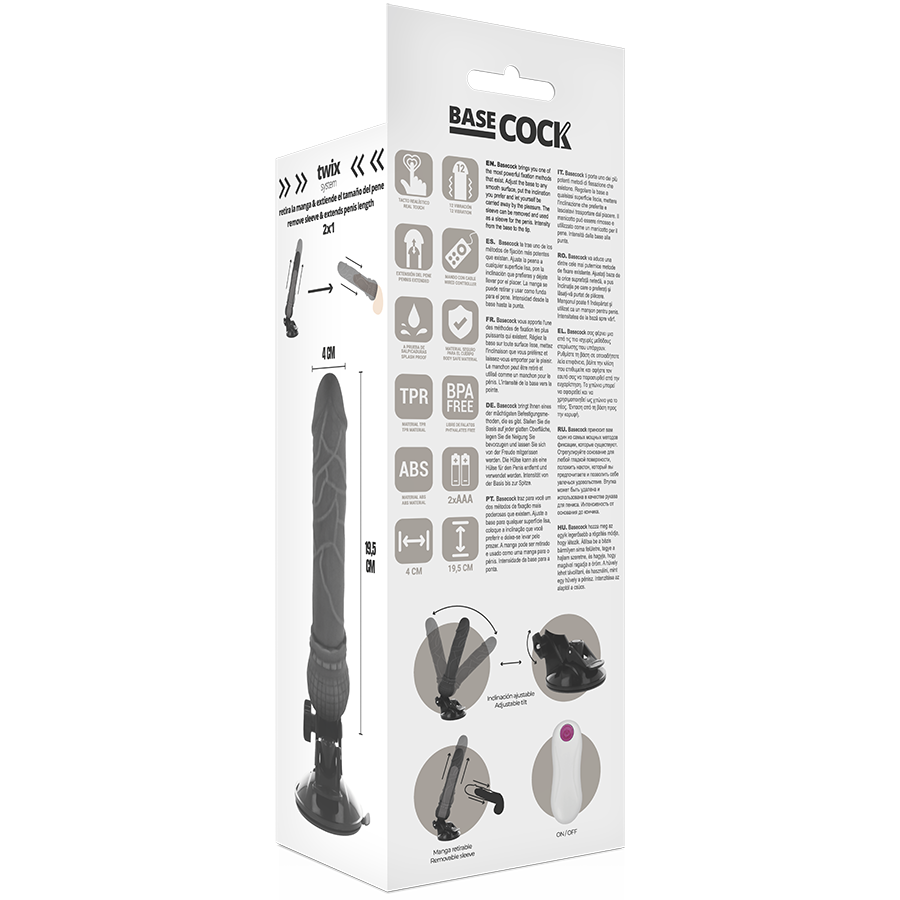BASECOCK - ΡΕΑΛΙΣΤΙΚΟΣ ΔΟΝΗΤΗΣ ΤΗΛΕΧΕΙΡΙΣΤΗΡΙΟ ΜΑΥΡΟ 19,5 CM -O- 4 CM