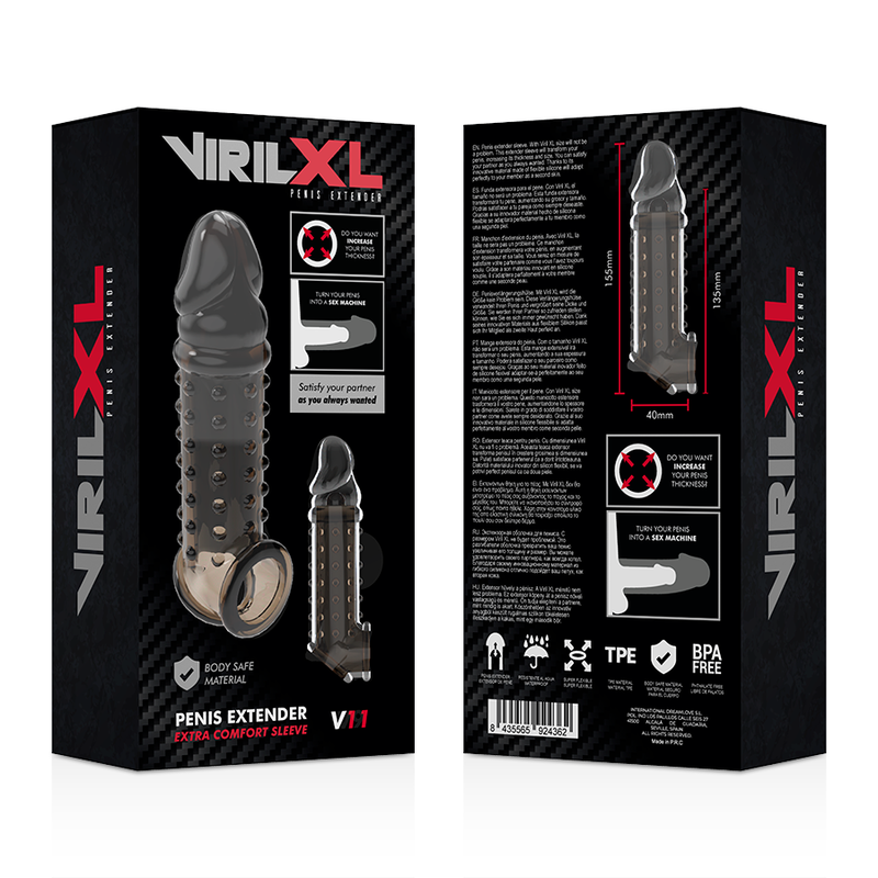 VIRILXL - ΕΠΙΜΗΚΥΝΣΗ ΠΕΟΥΣ ΚΑΙ ΘΗΚΗ V11 ΜΑΥΡΟ