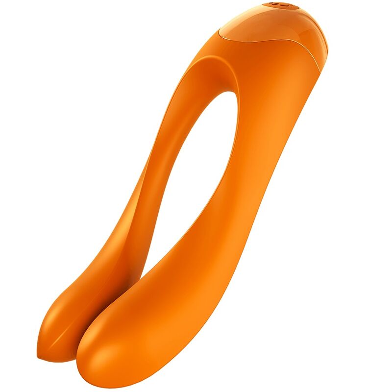 SATISFYER - ΔΟΝΗΤΗΣ ΔΑΧΤΥΛΩΝ CANDY CANE ΠΟΡΤΟΚΑΛΙ