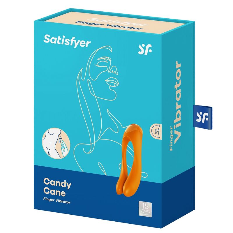 SATISFYER - ΔΟΝΗΤΗΣ ΔΑΧΤΥΛΩΝ CANDY CANE ΠΟΡΤΟΚΑΛΙ