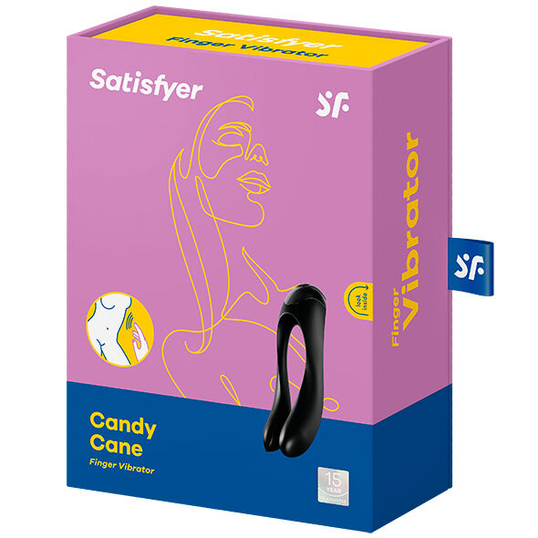 SATISFYER - ΔΟΝΗΤΗΣ ΔΑΧΤΥΛΩΝ CANDY CANE ΜΑΥΡΟΣ